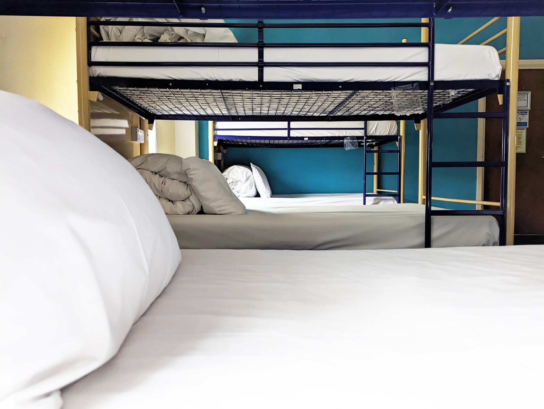 Bunk beds in a dorm room